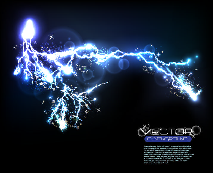 Realistic lightning background design vector 03