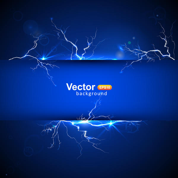 Realistic lightning background design vector 05