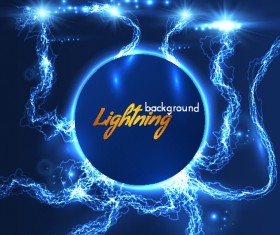Realistic lightning background design vector 08