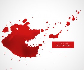 Red ink stains and paint vector background 01