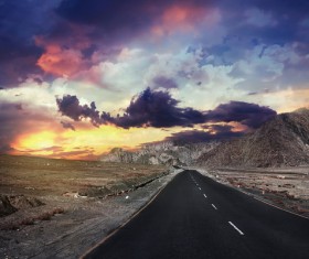 Red sunset HD picture 02