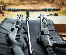 Remington gun automatic shotgun Stock Photo