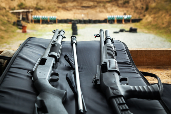 Remington gun automatic shotgun Stock Photo