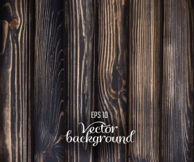 Retro black wooden texture background vector