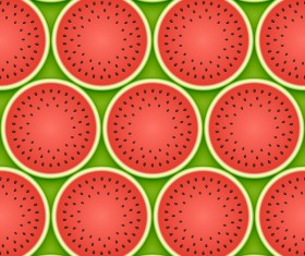 Ripe watermelon seamless pattern vector 01