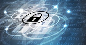 Set of technology security with data background vector 14