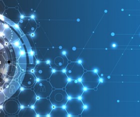 Set of technology security with data background vector 18