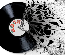 Shattered Record music background vector
