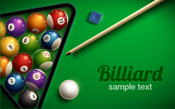Shiny billiard vector background design