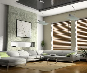 Simple and comfortable living room Stock Photo