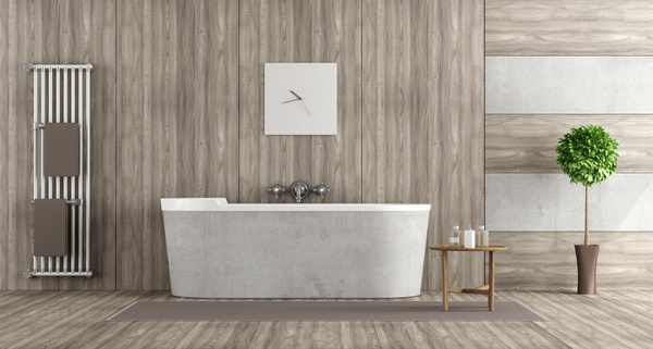 Simple and elegant bathroom Stock Photo