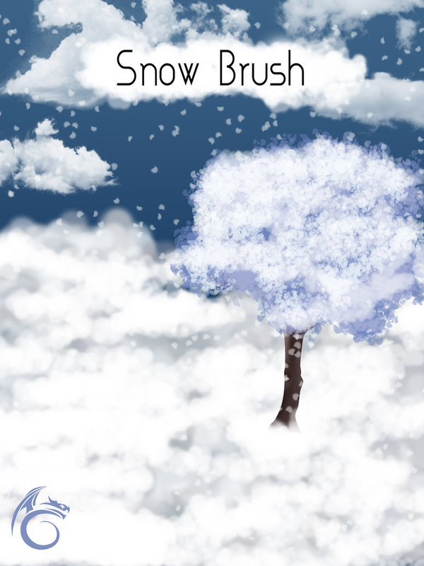 Snow photoshop brushes set