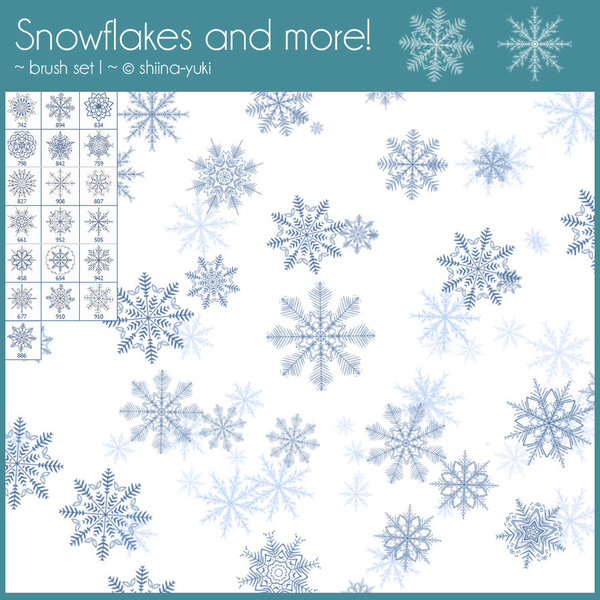Snowflakes and more photoshop brushes