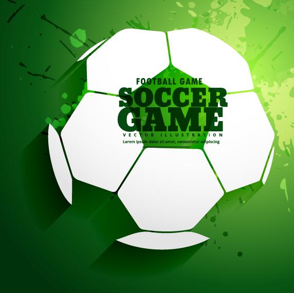 Soccer green grunge background vector