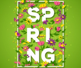Spring green background vector