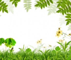 Flowers green leaves spring background HD picture free download