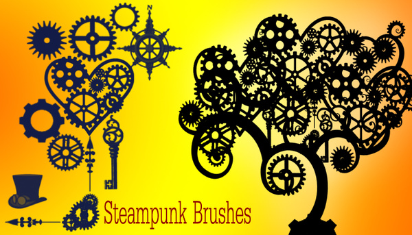 Steampunk photoshop brushes