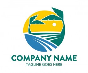 Summer logos with palm tree vectors 03