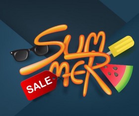 Summer sale poster vector template 01
