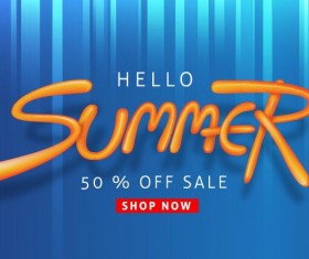 Summer sale poster vector template 05