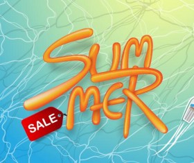 Summer sale poster vector template 07