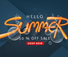 Summer sale poster vector template 10