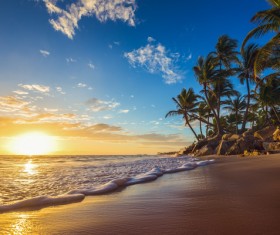 Sunrise tropical island beach view HD picture 01