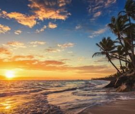 Sunrise tropical island beach view HD picture 02