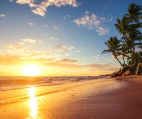 Sunrise tropical island beach view HD picture 03