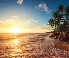 Sunrise tropical island beach view HD picture 05