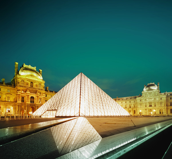 The Louvre in Paris France Stock Photo