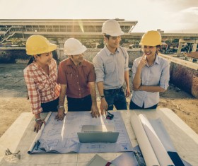 The architect on the site Stock Photo 01