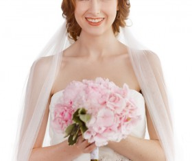 The beautiful bride holds the bouquet Stock Photo 03