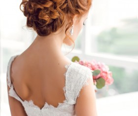 The beautiful bride holds the bouquet Stock Photo 05