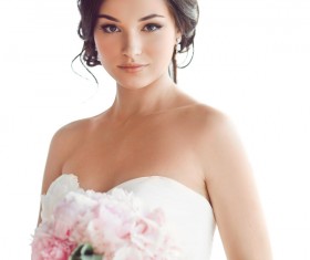 The beautiful bride holds the bouquet Stock Photo 06