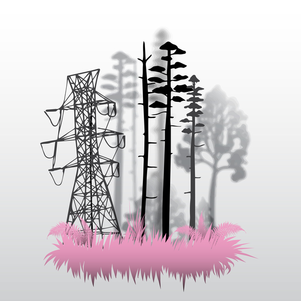Tree silhouette with city landscape fashion vector 04