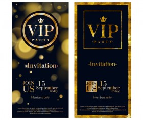 VIP vertical banner design vectors 01