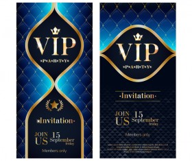 VIP vertical banner design vectors 02