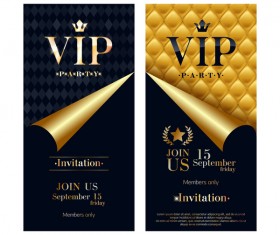 VIP vertical banner design vectors 03