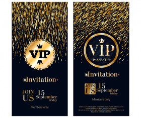 VIP vertical banner design vectors 04
