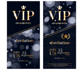 VIP vertical banner design vectors 07
