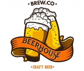 Vector beer label design material