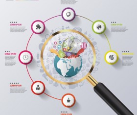 Vector creative world infographic template 02