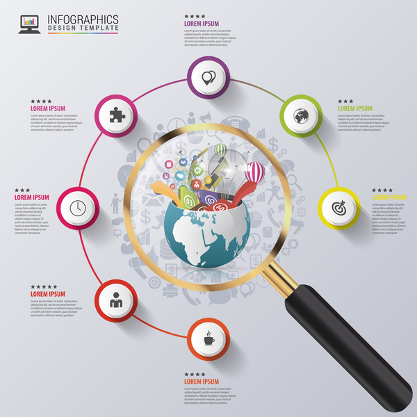Vector creative world infographic template 02
