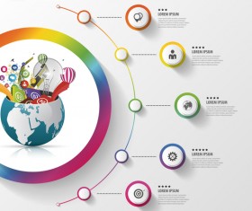 Vector creative world infographic template 03