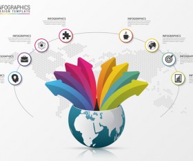 Vector creative world infographic template 05