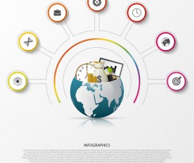 Vector creative world infographic template 08