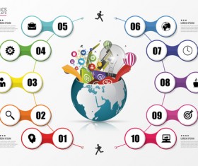 Vector creative world infographic template 09