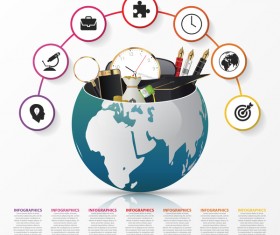 Vector creative world infographic template 11