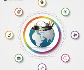 Vector creative world infographic template 12